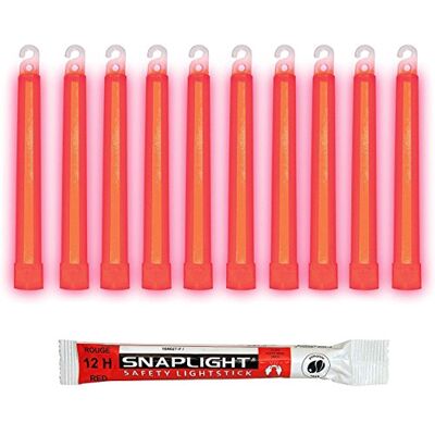 Cyalume SnapLight Rouge 15cm Bâton Lumineux Glow Stick Light Stick Fluorescent Durée 12 heures (Boîte de 100) Cyalume SnapLight Rouge 15cm Bâton Lumineux Glow Stick Light Stick Fluorescent Durée 12 heures (Boîte de 100)