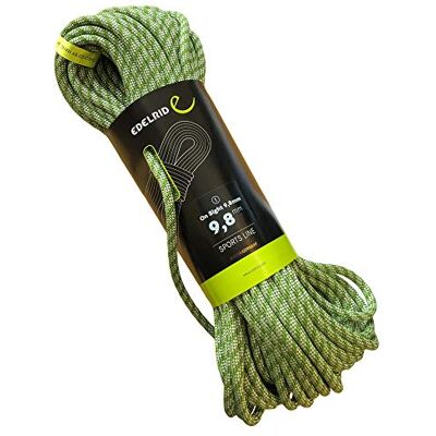 EDELRID Corde d'escalade On Sight 9,8 mm (corde simple dynamique) Couleur : vert Taille : 40 m EDELRID Corde d'escalade On Sight 9,8 mm (corde simple dynamique) Couleur : vert Taille : 40 m