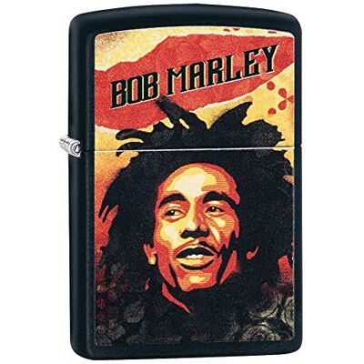 Zippo Sturmfeuerzeug Bob Marley Black Matte, Schwarz Colour Image Wiederverwendbar Windfestes Benzinfeuerzeug Geschenkbox Made in USA Zippo Sturmfeuerzeug Bob Marley Black Matte, Schwarz Colour Image Wiederverwendbar Windfestes Benzinfeuerzeug Geschenkbox Made in USA