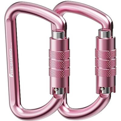 FresKaro Lot de 2 mousquetons à verrouillage torsadé de 7,6 cm 12 kN Poids : 1224 kg Mousquetons en aluminium à verrouillage automatique très résistants Pour hamacs, balançoire de yoga, camping, FresKaro Lot de 2 mousquetons à verrouillage torsadé de 7,6 cm 12 kN Poids : 1224 kg Mousquetons en aluminium à verrouillage automatique très résistants Pour hamacs, balançoire de yoga, camping,