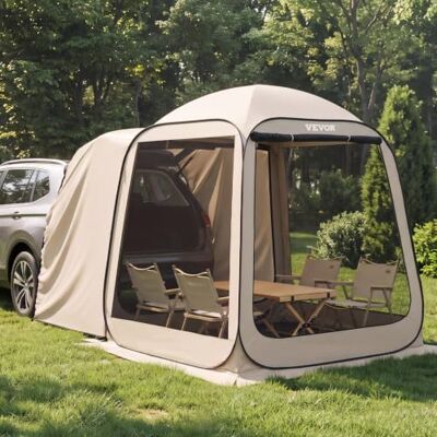 VEVOR Tente de camping avec moustiquaire, 1825 x 1825 x 2200 mm, pliable, pour 4-6 personnes, pour hayon arrière SUV, avec sac de transport, parois latérales en maille, pour activités de plein air VEVOR Tente de camping avec moustiquaire, 1825 x 1825 x 2200 mm, pliable, pour 4-6 personnes, pour hayon arrière SUV, avec sac de transport, parois latérales en maille, pour activités de plein air