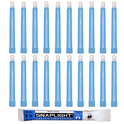 Cyalume SnapLight Bleu 15cm Bâton Lumineux Glow Stick Light Stick Fluorescent Durée 8 heures (Boîte de 20) Cyalume SnapLight Bleu 15cm Bâton Lumineux Glow Stick Light Stick Fluorescent Durée 8 heures (Boîte de 20)