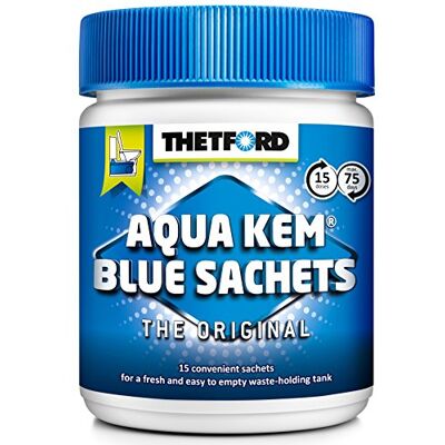Thetford 200413 Aqua Kem Blue Sachets Sachets solubles pour WC chimiques Thetford 200413 Aqua Kem Blue Sachets Sachets solubles pour WC chimiques