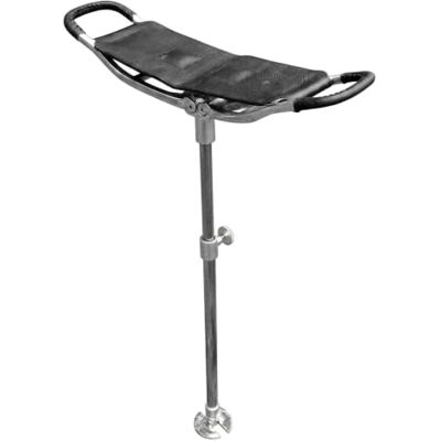 Harrington Marley Shooting Stick, Chaise de chasse pliante souple réglable en hauteur avec siège en cuir noir Harrington Marley Shooting Stick, Chaise de chasse pliante souple réglable en hauteur avec siège en cuir noir
