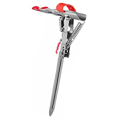 ZoraYorce Support de canne à pêche à ressort automatique pliable en acier inoxydable pratique pour l'extérieur ZoraYorce Support de canne à pêche à ressort automatique pliable en acier inoxydable pratique pour l'extérieur