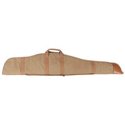 TOURBON Étui souple rembourré hunting en toile 16 oz avec garniture en cuir pour fusil à lunette 52" (Fusil) TOURBON Étui souple rembourré hunting en toile 16 oz avec garniture en cuir pour fusil à lunette 52" (Fusil)