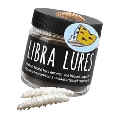 Libra Larva Lot de 35 leurres flottants en caoutchouc pour fromage Libra Larva Lot de 35 leurres flottants en caoutchouc pour fromage