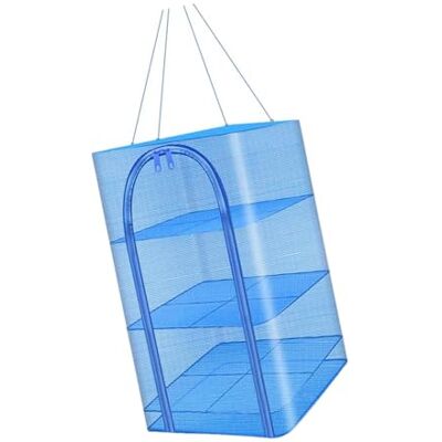 Uqezagpa Filet de séchage pliable à 4 couches pour poissons Uqezagpa Filet de séchage pliable à 4 couches pour poissons