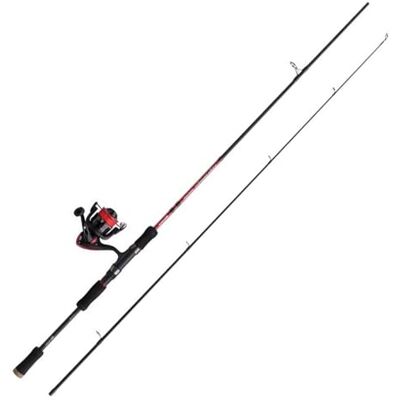Abu Garcia Combo Spinning Fast Attack, combo canne et moulinet pour la pêche au leurre, blank carbone 24T, 3+1 roulements, frein avant, taillé pour les truites, perches, brochets et sandres Abu Garcia Combo Spinning Fast Attack, combo canne et moulinet pour la pêche au leurre, blank carbone 24T, 3+1 roulements, frein avant, taillé pour les truites, perches, brochets et sandres