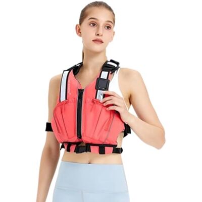 XNEOPP Gilet de pêche à la mouche Taille Réglable Nylon Durable pour Rivière Ruisseau Truite Kayak Angling Plein Air(Pink,X-Large) XNEOPP Gilet de pêche à la mouche Taille Réglable Nylon Durable pour Rivière Ruisseau Truite Kayak Angling Plein Air(Pink,X-Large)