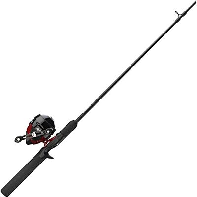 Zebco Moulinet Spincast 404 et canne à pêche, canne à pêche 2 pièces, moulinet taille 40, récupérateur droitier, pré-bobiné avec ligne de 6,8 kg, noir/rouge Zebco Moulinet Spincast 404 et canne à pêche, canne à pêche 2 pièces, moulinet taille 40, récupérateur droitier, pré-bobiné avec ligne de 6,8 kg, noir/rouge