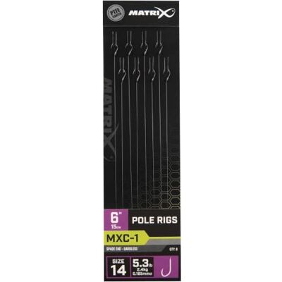 Fox Bas de Ligne sans ardillon Matrix MXC-1 Standard Pole rig x8 Fox Bas de Ligne sans ardillon Matrix MXC-1 Standard Pole rig x8