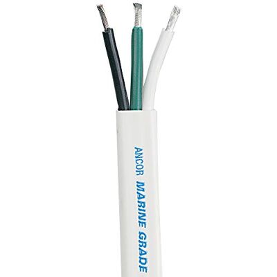 Ancor 639-131525 Marine Grade Câble Plat Portable Tripolaire Cuivre Etame 2,08 mm2 76,2 M Ancor 639-131525 Marine Grade Câble Plat Portable Tripolaire Cuivre Etame 2,08 mm2 76,2 M