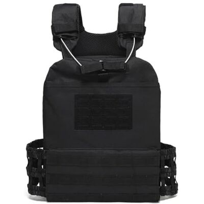 YEAMKE Gilet de protection multifonction et pratique pour l'entraînement militaire, noir, One-size-fits-all YEAMKE Gilet de protection multifonction et pratique pour l'entraînement militaire, noir, One-size-fits-all