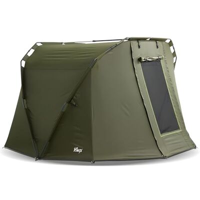 Lucx ® Caracal Tente de pêche à la carpe pour 1 à 2 personnes 2 personnes 295 x 290 x 165 cm Colonne d'eau 10 000 mm Lucx ® Caracal Tente de pêche à la carpe pour 1 à 2 personnes 2 personnes 295 x 290 x 165 cm Colonne d'eau 10 000 mm