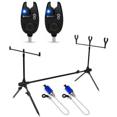 X2 Base Rodpod Set Détecteurs de coccinelle inclus Échangistes Noir Pêche à la carpe X2 Base Rodpod Set Détecteurs de coccinelle inclus Échangistes Noir Pêche à la carpe