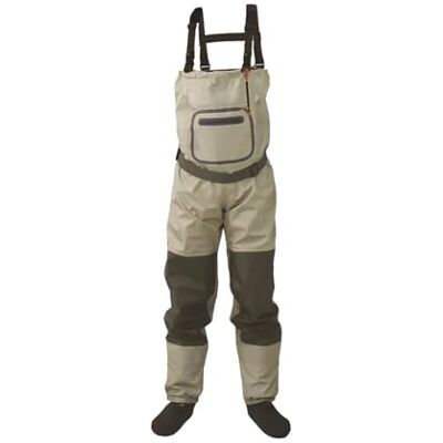 HWJFDC Waders Pêche Échassiers de pêche à la mouche Chaussette imperméable respirant Pantalon de cuissarde rivière pour homme et femme, Olivegreen, S, One Style HWJFDC Waders Pêche Échassiers de pêche à la mouche Chaussette imperméable respirant Pantalon de cuissarde rivière pour homme et femme, Olivegreen, S, One Style
