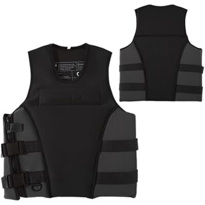 XNEOPP Gilet de Pêche à la Mouche Design Respirant Fermeture Latérale Rembourrage Élastique pour Angling Rivière Pêche Ruisseau Extérieur(Black,3XL) XNEOPP Gilet de Pêche à la Mouche Design Respirant Fermeture Latérale Rembourrage Élastique pour Angling Rivière Pêche Ruisseau Extérieur(Black,3XL)