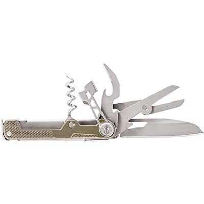 Gerber Outil de poche multifonctions + tire-bouchon ArmBar, Shimmer Gold, Acier Inoxydable/Aluminium, 30-001584 16,5 cm Gerber Outil de poche multifonctions + tire-bouchon ArmBar, Shimmer Gold, Acier Inoxydable/Aluminium, 30-001584 16,5 cm