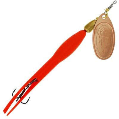 Westin FC Downstream Spinner 40 g Leurre pour la pêche au saumon, préservatif, pour la pêche au rire Couleur : orange flouro / lame de cuivre Westin FC Downstream Spinner 40 g Leurre pour la pêche au saumon, préservatif, pour la pêche au rire Couleur : orange flouro / lame de cuivre
