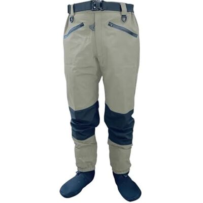 TRRYUIP Waders Pêche Pantalon d'échassier respirant imperméable à 4 couches à la taille Stockingfoot Wader durable pour les vêtements kayak pêche à la mouche, Light Green Black, S, One Style TRRYUIP Waders Pêche Pantalon d'échassier respirant imperméable à 4 couches à la taille Stockingfoot Wader durable pour les vêtements kayak pêche à la mouche, Light Green Black, S, One Style