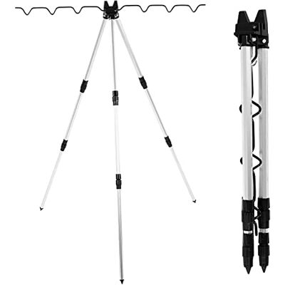 Cyrank Support de Canne à Pêche, Trepied Peche Télescopique Support pour Canne à Pêche pour Plage Mer Côte Cyrank Support de Canne à Pêche, Trepied Peche Télescopique Support pour Canne à Pêche pour Plage Mer Côte
