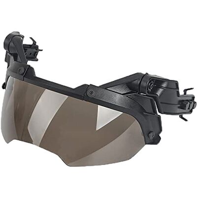 WISEONUS Lunettes tactiques universelles amovibles pour casque MICH/FAST Airsoft Paintball Chasse (verres marron clair) WISEONUS Lunettes tactiques universelles amovibles pour casque MICH/FAST Airsoft Paintball Chasse (verres marron clair)