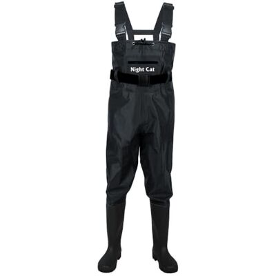 Night Cat Pêche Waders Cuissardes pour Hommes Femmes Chasse Waders Poitrine avec Bottes imperméable Respirant Crosswater pêche Night Cat Pêche Waders Cuissardes pour Hommes Femmes Chasse Waders Poitrine avec Bottes imperméable Respirant Crosswater pêche