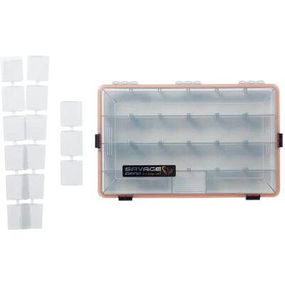 Savage Gear Boîte de rangement étanche WP Lurebox 5B Smoke 35,5 x 23 x 5 cm Savage Gear Boîte de rangement étanche WP Lurebox 5B Smoke 35,5 x 23 x 5 cm