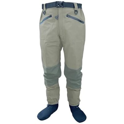 CGRSDSD Waders Pantalon de pêche respirant imperméable à 4 couches à la taille Stockingfoot Wader durable pour vêtements de kayak de pêche à la mouche, Light Green, M, One Style CGRSDSD Waders Pantalon de pêche respirant imperméable à 4 couches à la taille Stockingfoot Wader durable pour vêtements de kayak de pêche à la mouche, Light Green, M, One Style