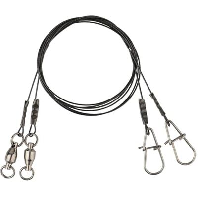Savage Gear Black7 Trace 50 cm 0,60 mm 25 kg 2 bas de ligne en acier, bas de ligne pour brochet, bas de ligne en acier pour la pêche au lancer Savage Gear Black7 Trace 50 cm 0,60 mm 25 kg 2 bas de ligne en acier, bas de ligne pour brochet, bas de ligne en acier pour la pêche au lancer
