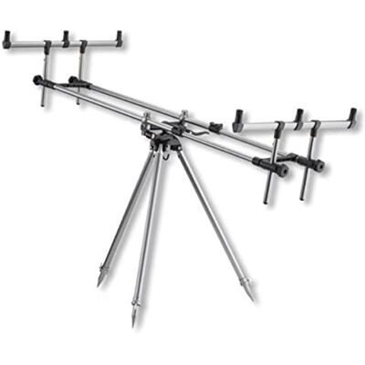 Cormoran PRO Carp PRO-CARP Gun Pod Rod pod Support de canne à pêche en Aluminium, Argenté, Montage sur surface pour 3 cannes Cormoran PRO Carp PRO-CARP Gun Pod Rod pod Support de canne à pêche en Aluminium, Argenté, Montage sur surface pour 3 cannes