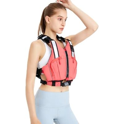XNEOPP Gilet de pêche à la mouche Tissu Nylon Durable Fermeture Boucle Réglable pour Rivière Ruisseau Truite Kayak Angling Plein Air Activités(Pink) XNEOPP Gilet de pêche à la mouche Tissu Nylon Durable Fermeture Boucle Réglable pour Rivière Ruisseau Truite Kayak Angling Plein Air Activités(Pink)