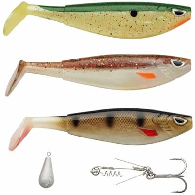 Berkley Sick Pike Pack, kits de leurres, leurres de pêche Predator pour brochet, couleurs mélangées Berkley Sick Pike Pack, kits de leurres, leurres de pêche Predator pour brochet, couleurs mélangées