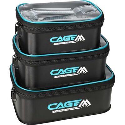 Mikado CAGE Eva-Bags Lot de 3 sacs à appâts étanches en EVA, Noir , Sac à appâts Mikado CAGE Eva-Bags Lot de 3 sacs à appâts étanches en EVA, Noir , Sac à appâts