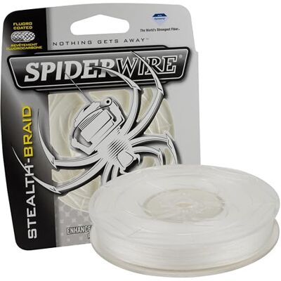 Spiderwire Stealth Superline Ligne de pêche translucide, test 6/0,5 kg 112 m Spiderwire Stealth Superline Ligne de pêche translucide, test 6/0,5 kg 112 m