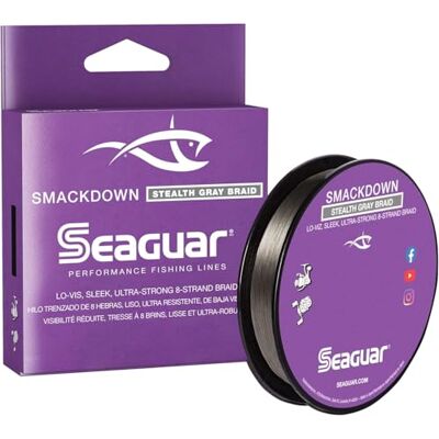 Seaguar Smackdown 30SDSG300 Ligne de pêche tressée à faible visibilité – 13,6 kg, 274,4 m, gris furtif Seaguar Smackdown 30SDSG300 Ligne de pêche tressée à faible visibilité – 13,6 kg, 274,4 m, gris furtif