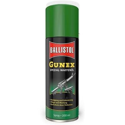 Ballistol Gunex Huile d'entretien pour armes en spray 200 ml Ballistol Gunex Huile d'entretien pour armes en spray 200 ml