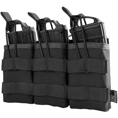 OneTigris Porte Chargeur Triple M4/M16/AK/AR/FAMAS La Pochette des Magasins Tactiques avec Molle pour Airsoft OneTigris Porte Chargeur Triple M4/M16/AK/AR/FAMAS La Pochette des Magasins Tactiques avec Molle pour Airsoft