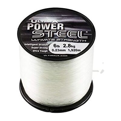 Fil de pêche ultra résistant Ultima Power Steel - Mono, 115g, Transparent, 0.23mm - 6.0lb/2.8kg Fil de pêche ultra résistant Ultima Power Steel - Mono, 115g, Transparent, 0.23mm - 6.0lb/2.8kg