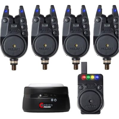 Prologic C-Series Pro Alarm Set 4+1+1 All Blue Lot de détecteurs de touche pour la pêche à la carpe et accessoires de pêche Prologic C-Series Pro Alarm Set 4+1+1 All Blue Lot de détecteurs de touche pour la pêche à la carpe et accessoires de pêche