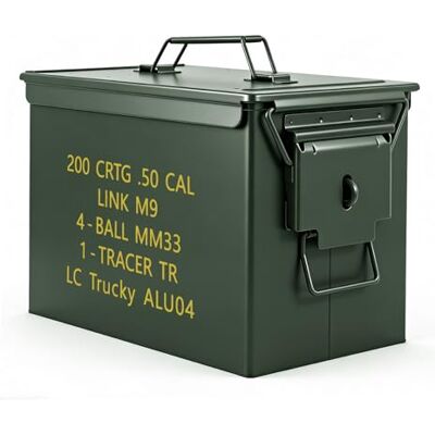 Trucky Boîte à munitions Ammo Box 33 x 19 x 23 cm En métal Avec couvercle Vert armée Trucky Boîte à munitions Ammo Box 33 x 19 x 23 cm En métal Avec couvercle Vert armée