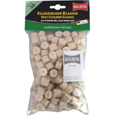 Ballistol 23240 Lot de 150 nettoyants en feutre classiques pour fusil Kal 50 Ballistol 23240 Lot de 150 nettoyants en feutre classiques pour fusil Kal 50