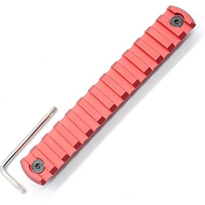 TRIROCK Rail Section Couleur Rouge en Aluminium 13 Slots TRIROCK Rail Section Couleur Rouge en Aluminium 13 Slots
