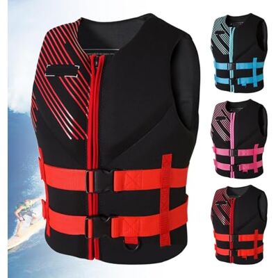 XNEOPP Gilet de pêche à la mouche Sangle Réglable Tissu Élastique Design Enveloppant pour Rivière Lac Ruisseau Angling Plein Air(Red,M50-60KG) XNEOPP Gilet de pêche à la mouche Sangle Réglable Tissu Élastique Design Enveloppant pour Rivière Lac Ruisseau Angling Plein Air(Red,M50-60KG)