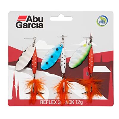 ABU GARCIA Reflex Spinner Lot de 3 leurres pour truite, goberge, truite de mer, saumon ABU GARCIA Reflex Spinner Lot de 3 leurres pour truite, goberge, truite de mer, saumon
