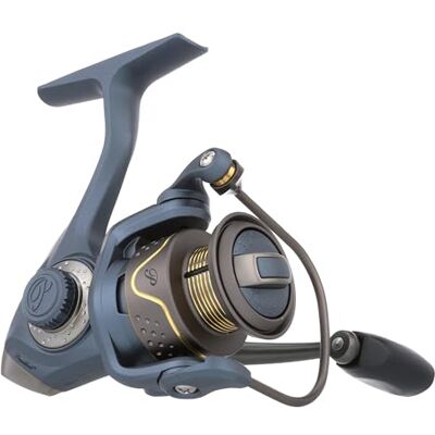 Pflueger Moulinet de pêche President Taille 25 Système de roulement à billes en acier inoxydable Frein avant en feutre d'huile scellé Construction légère en graphite Pflueger Moulinet de pêche President Taille 25 Système de roulement à billes en acier inoxydable Frein avant en feutre d'huile scellé Construction légère en graphite