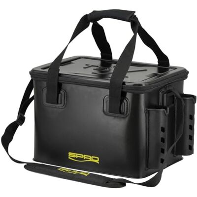 Spro TBX Eva System Sac de rangement pour accessoires de pêche avec porte-canne et support de pince, couvercle TBX robuste comme table, sac de pêche 36,7 x 27 x 26,6 cm Spro TBX Eva System Sac de rangement pour accessoires de pêche avec porte-canne et support de pince, couvercle TBX robuste comme table, sac de pêche 36,7 x 27 x 26,6 cm