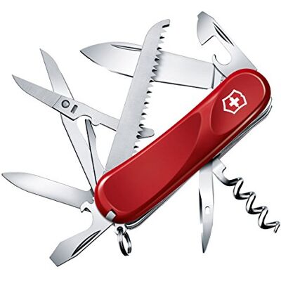 Victorinox Evolution 17 Couteau de Poche Suisse, Léger, Multitool, 15 Fonctions, Tire Bouchon, Lame, Ergonmic, Rouge Victorinox Evolution 17 Couteau de Poche Suisse, Léger, Multitool, 15 Fonctions, Tire Bouchon, Lame, Ergonmic, Rouge