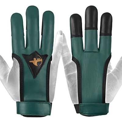 Daskz Leathers Daskz Gant de tir à l'arc à trois doigts pour la main droite Gant de chasse professionnel en cuir pour adultes Daskz Leathers Daskz Gant de tir à l'arc à trois doigts pour la main droite Gant de chasse professionnel en cuir pour adultes
